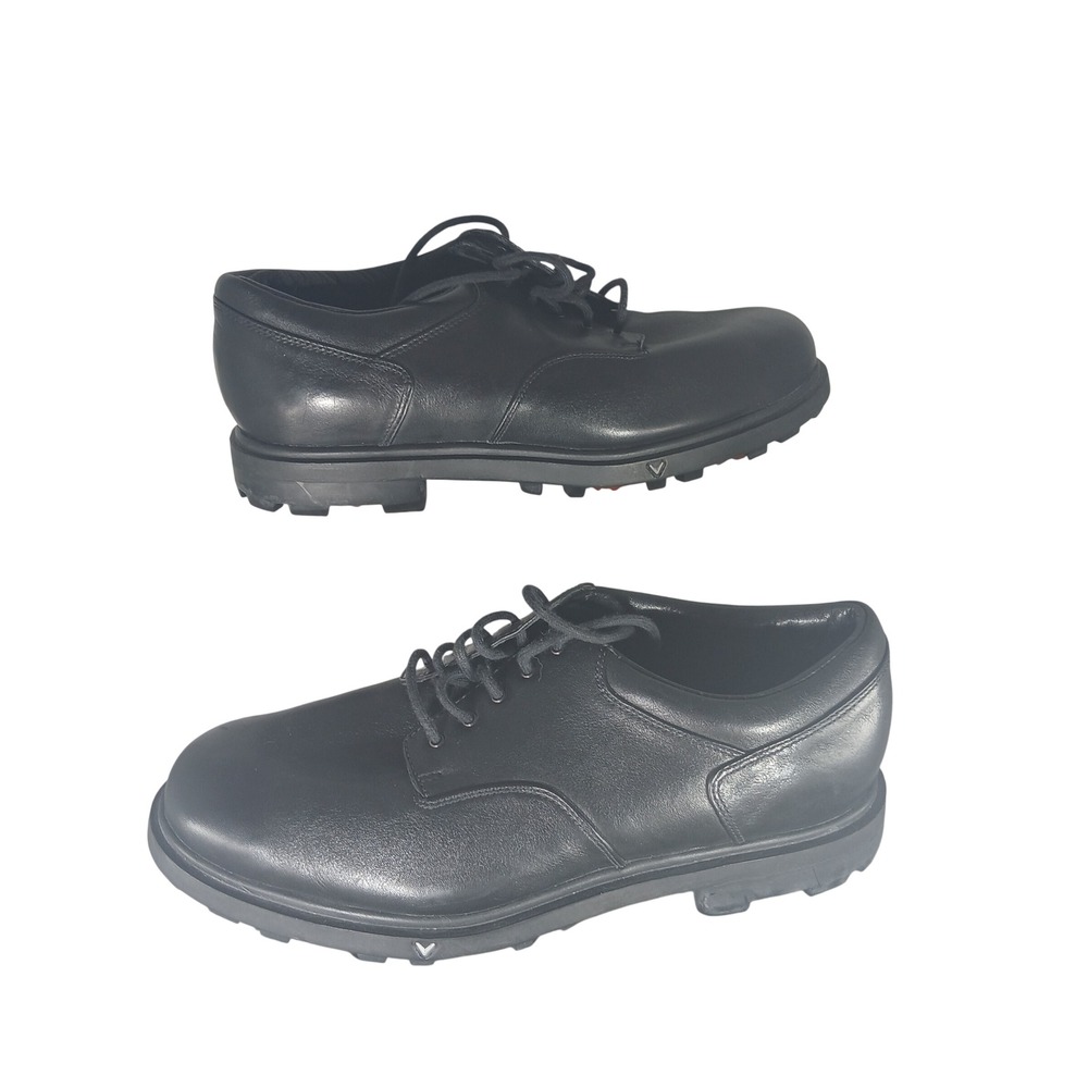 Callaway CG Pro Series Golf Shoes 8.5 Black Leather Spiked Xtra Width M106-2
